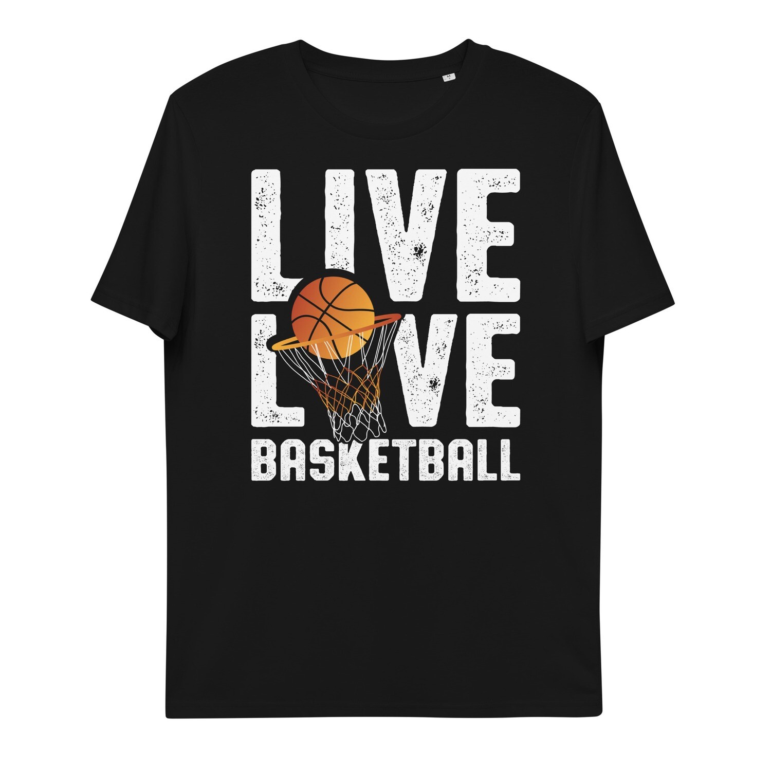 Unisex Organic Cotton Live Love Basketball Tshirt