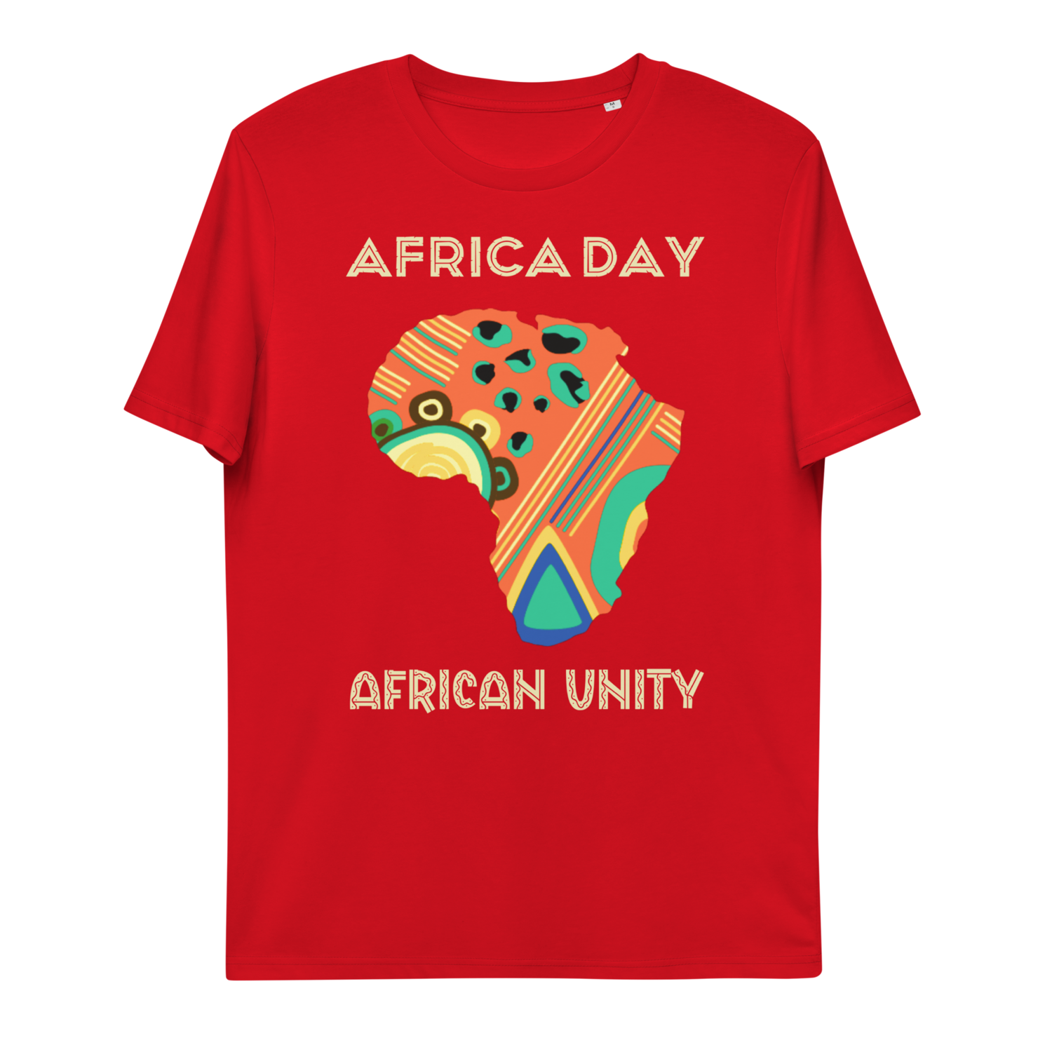 Organic Cotton Africa Day Red Unisex Tshirt