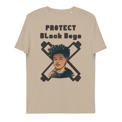 Unisex Organic Cotton Protect Black Boys Tshirt