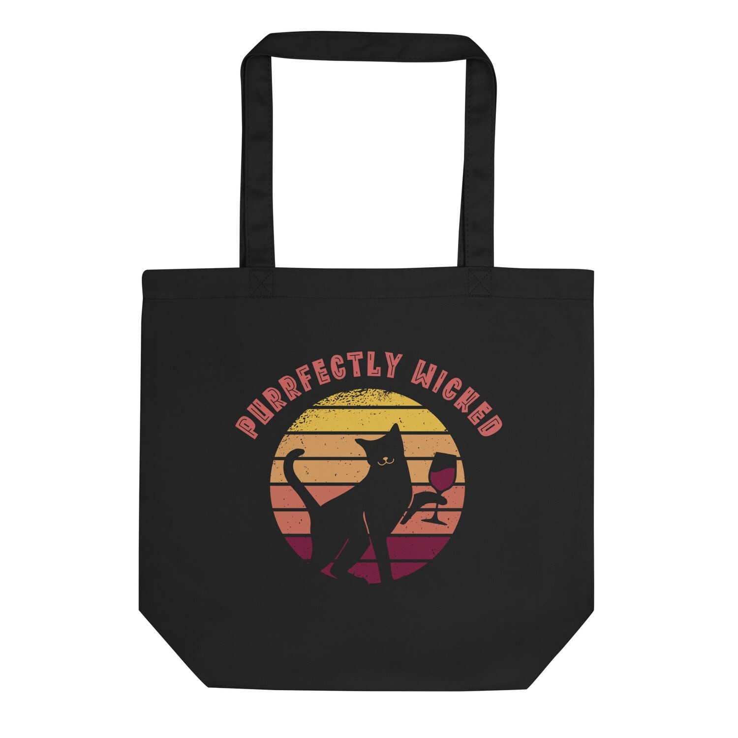 Organic Cotton Purrfectly Wicked (Double Sided) Eco Tote Bag