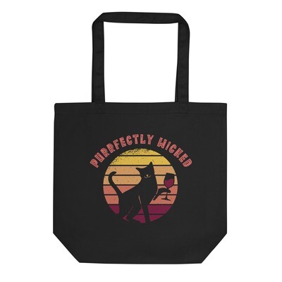 Organic Cotton Purrfectly Wicked (Double Sided) Eco Tote Bag
