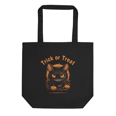 Trick or Treat Cat Eco (Double Sided) Tote Bag