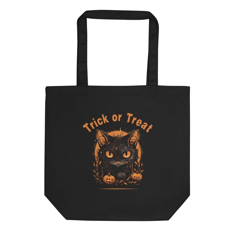 Trick or Treat Cat Eco (Double Sided) Tote Bag