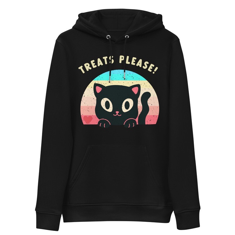 Organic Cotton Treats Please Cat Hoodie