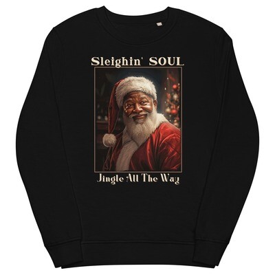 Soul Sleighin&#39; Santa Christmas Organic Cotton Sweatshirt