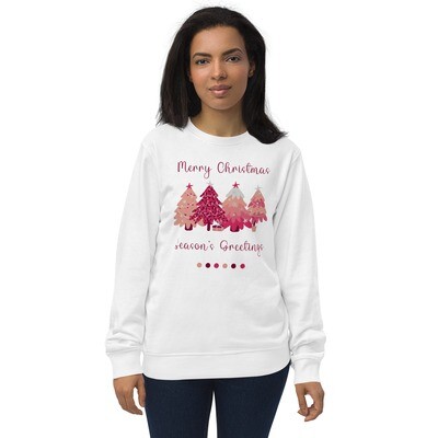 Organic Cotton Pink Christmas Tree Sweatshirt 