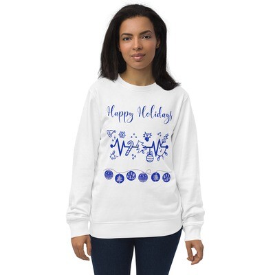 Happy Holidays Organic Cotton Sweatshirt |Christmas Cheer Shirt 