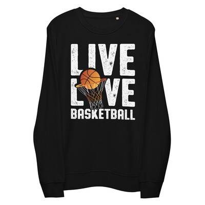 Organic Cotton Live Love Basketball Sweatshirt