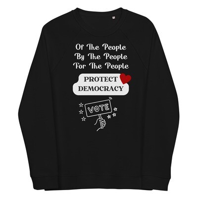 Protect Democracy Eco Friendly Raglan Sweatshirt