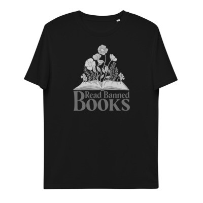 Unisex Organic Cotton Read Banned Books Tshirt (black)