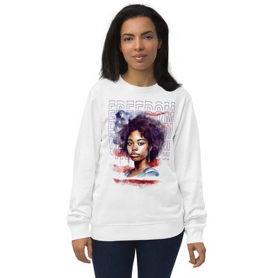 Organic Cotton Black Woman Freedom Sweatshirt
