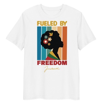 Organic Cotton Black Woman Juneteenth and Freedom Tshirt (white)