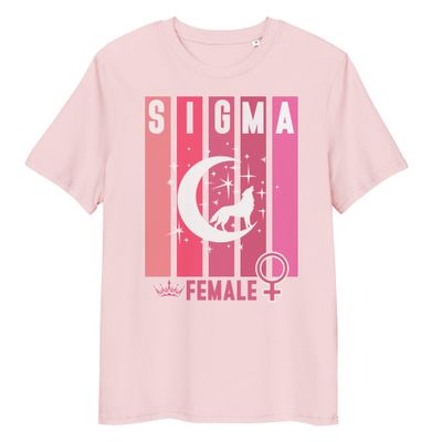Organic Cotton Sigma Female Lone Wolf Tshirt (pink)
