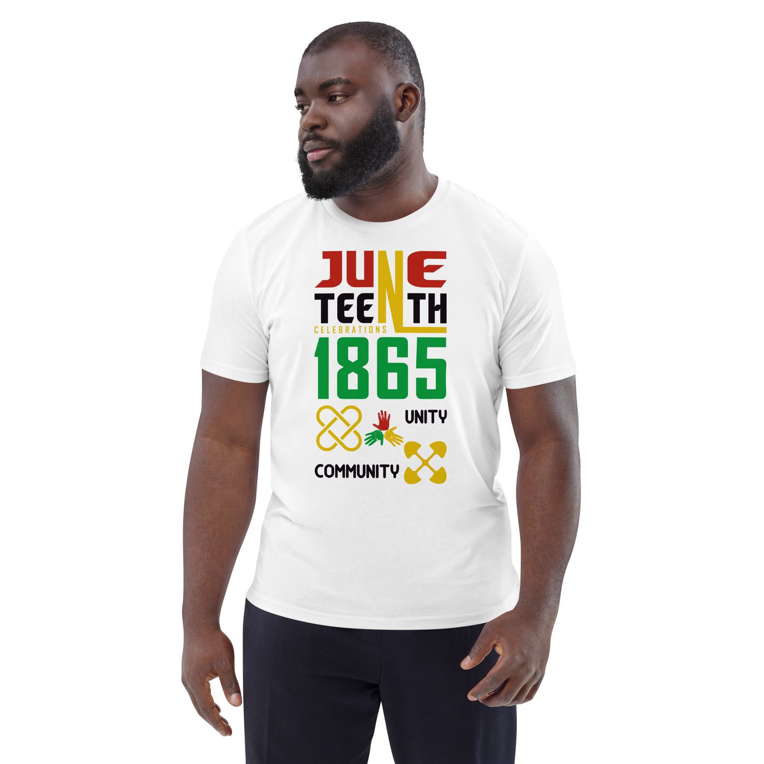 Organic Cotton Juneteenth Unity and Community Tshirt