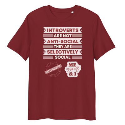 Organic Cotton Introvert Shirt (burgundy)