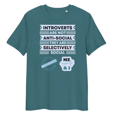 Organic Cotton Introvert Shirt (teal)
