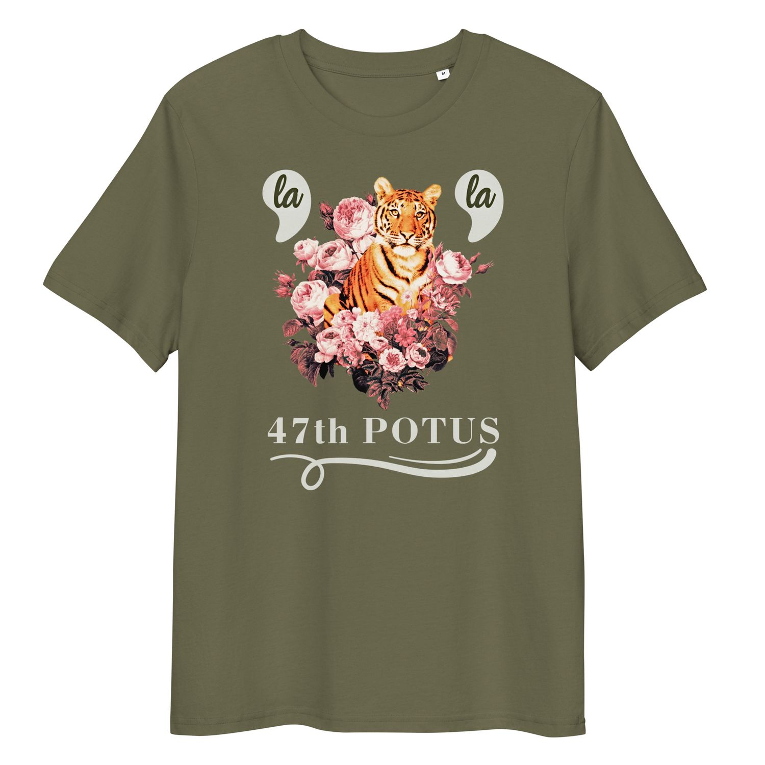 Kamala (Comma La) Tigress/Cat Lady Unisex Organic Cotton T-shirt