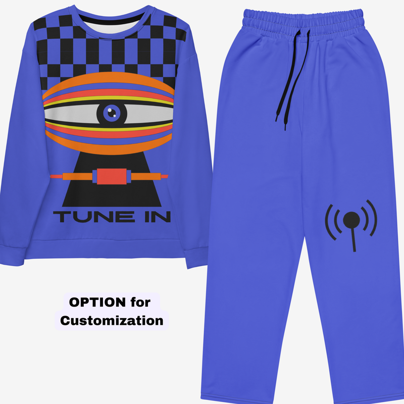 Psychedelic Eye Retro and Customized Sweatshirt and Jogger Set (custom OPTIONS)