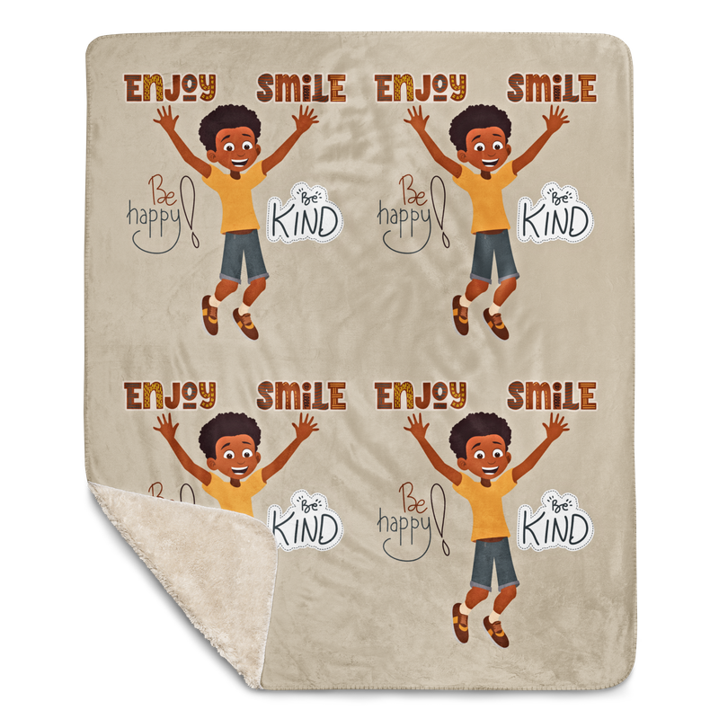 Black Boy Joy Sherpa Blanket| 50 by 60 inches