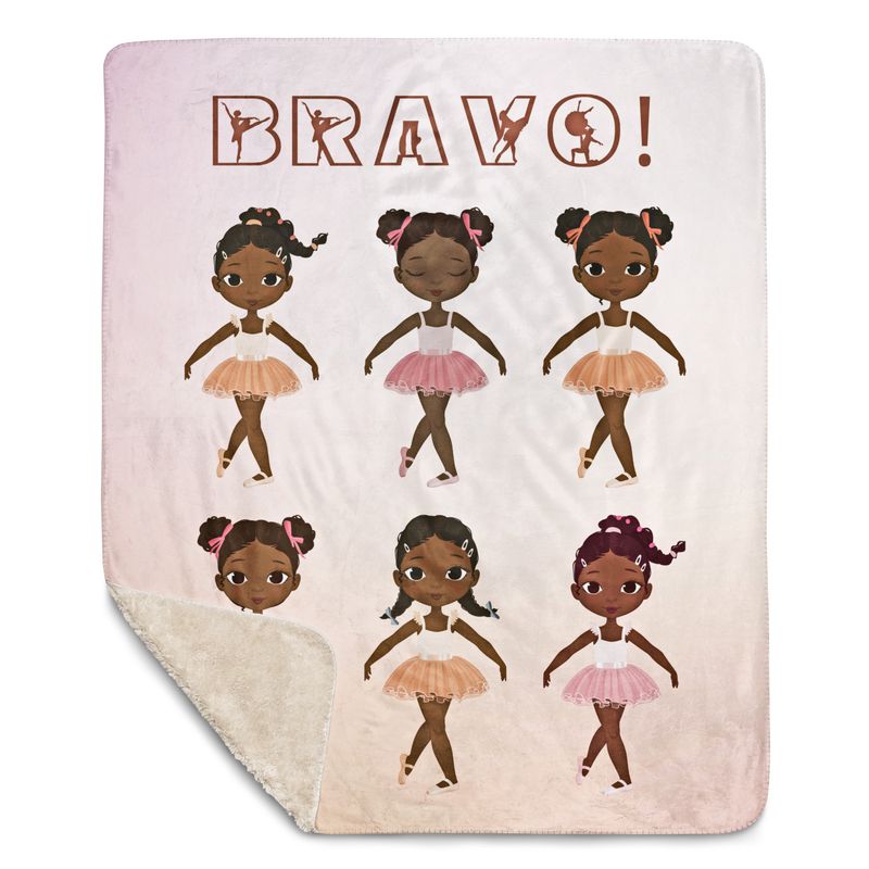 Black Ballerina Sherpa Blanket