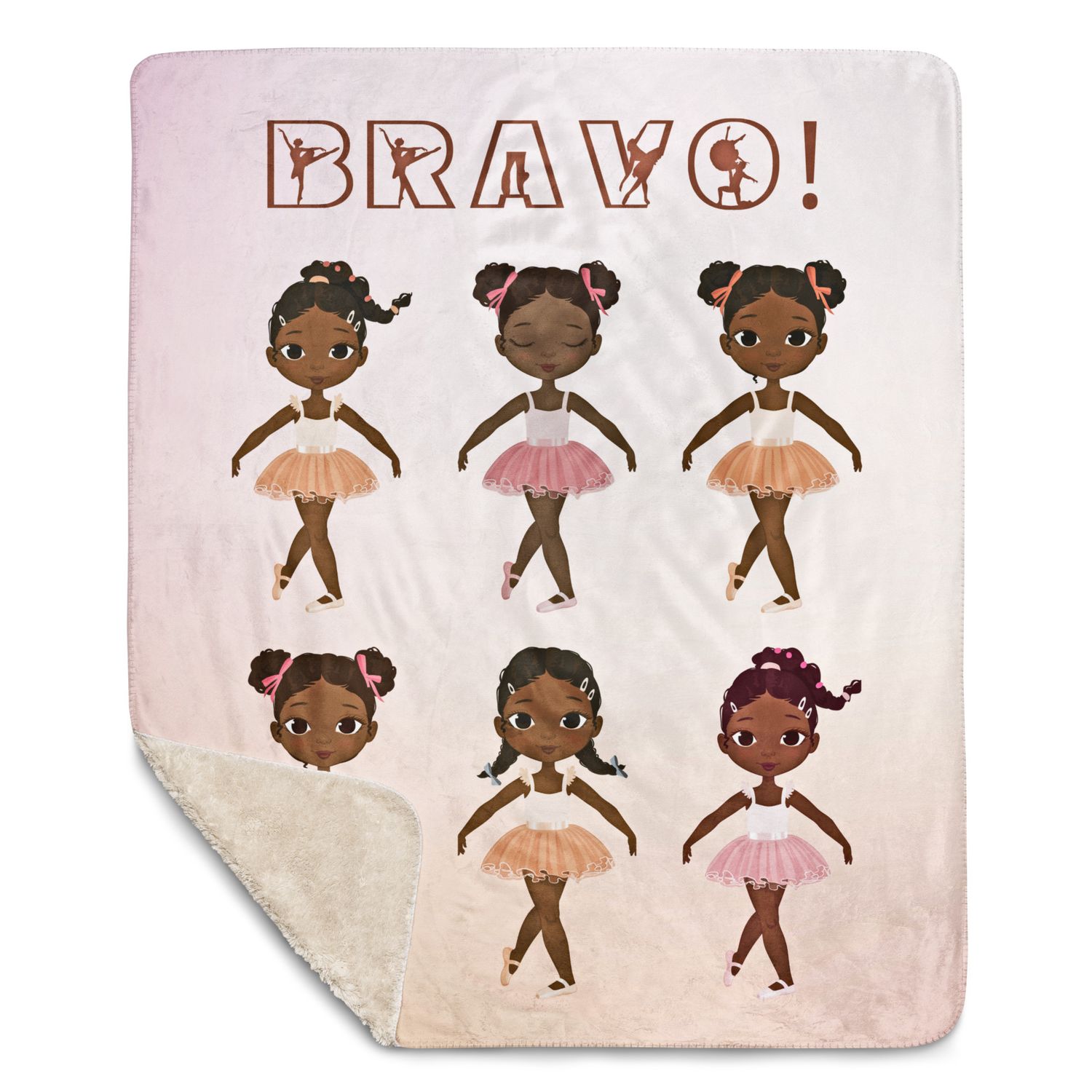 Black Ballerina Sherpa Blanket