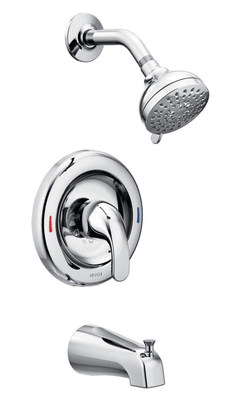 MOEN Adler Single Handle Round Wall Mount 1-Spray Bathtub Shower Faucet