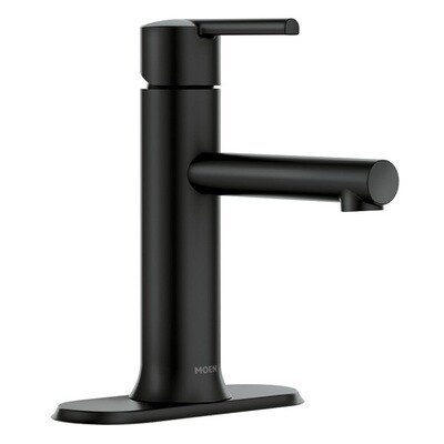 MOEN Arlys 1-Handle Single Hole 4-in Centerset WaterSense Bathroom Sink Faucet with Drain