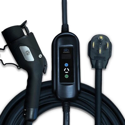 IMS ENERGY Level 2 EV Charger - 40 Amp (adjustable) - 110-240V - SAE J1772 - Portable -25ft Cable - NEMA 14-50 Plug - Indoor/Outdoor