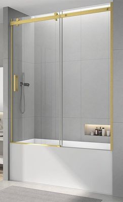 60&quot; W x 60&quot; H Sliding Shower Door, 8mm Tempered Glass, Aluminum Hardware