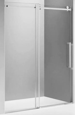 56&quot; W x 74&quot; H Frameless Sliding Shower Door, 9.5mm Glass