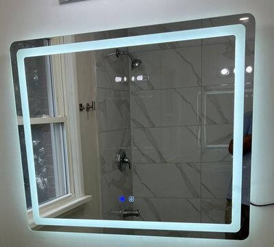 LED Mirror, Three Color Lighting, Dimming, Anti-Fog