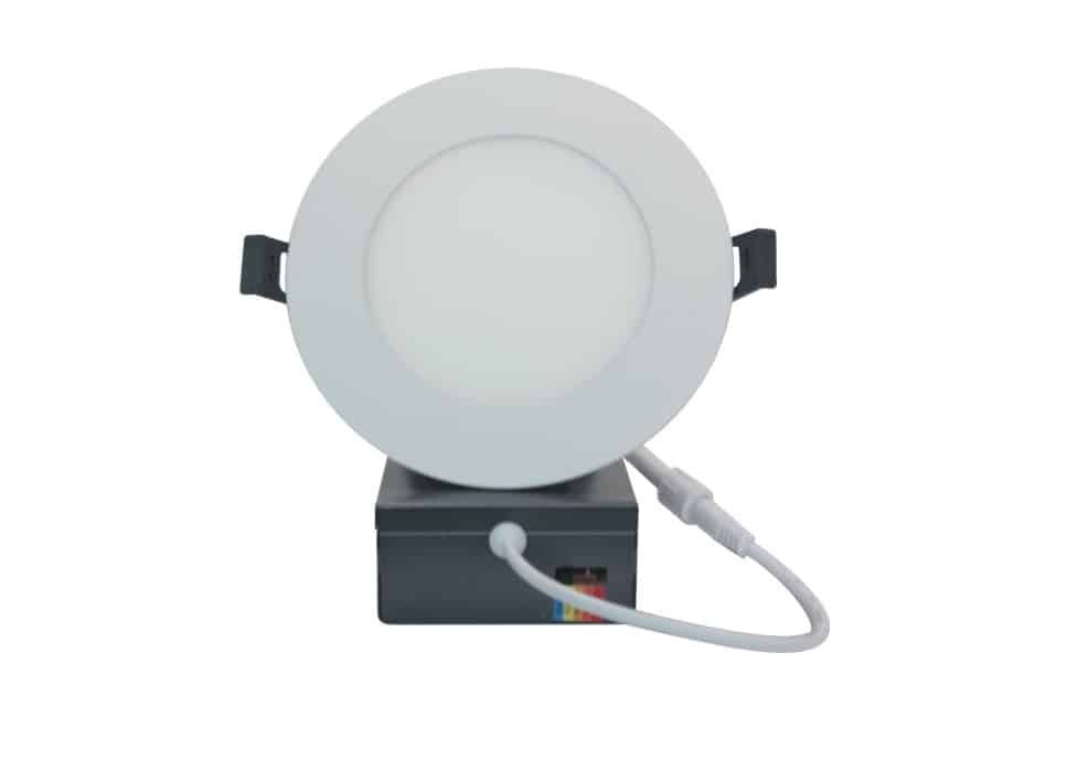 Votatec 5Way CCT Adjustable 4&quot; Slim Round Panel, LED Pot Light, 9W Replaces 60W