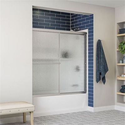 60&quot; W x 56 1/4&quot;H Framed Sliding Bathtub Door, 1/8&quot; Tempered Glass