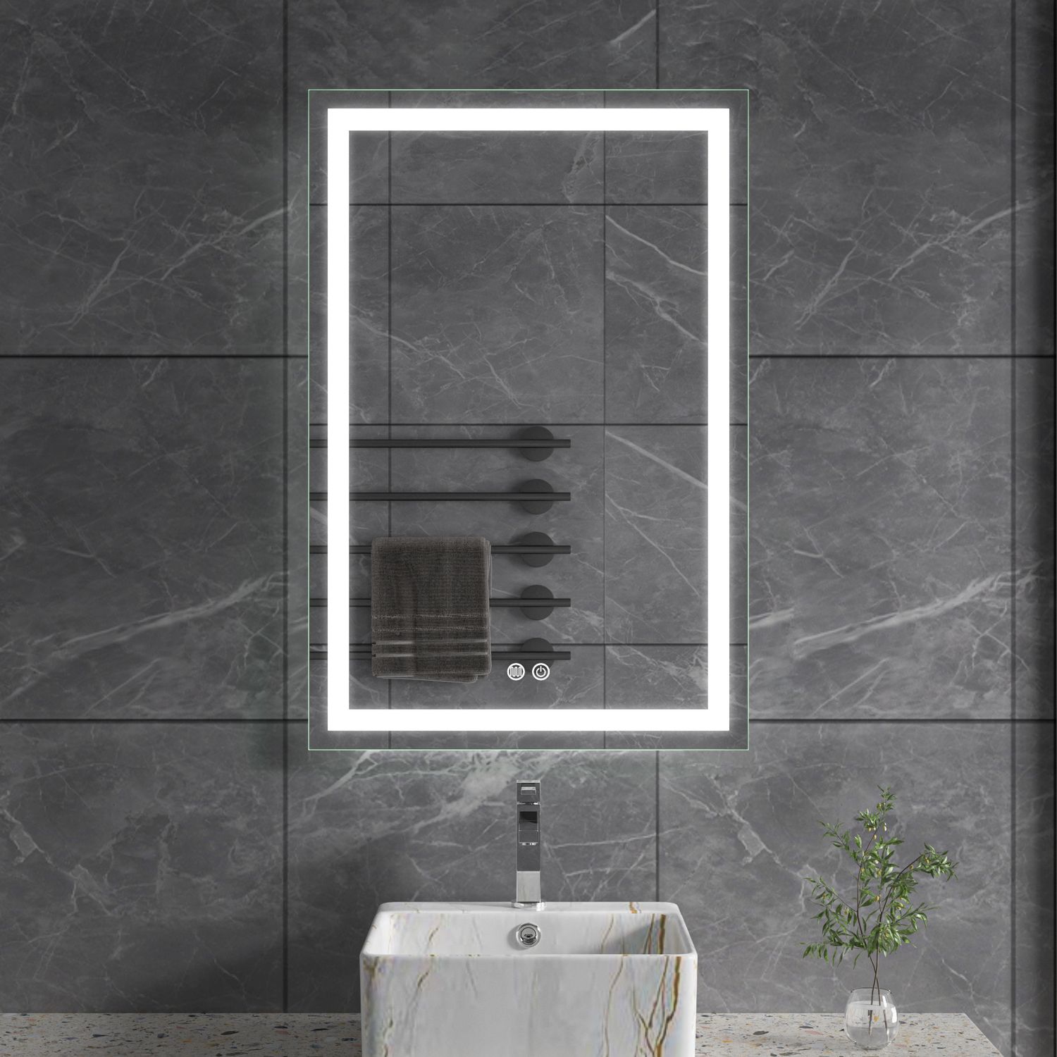 In-Set LED Bathroom Mirror