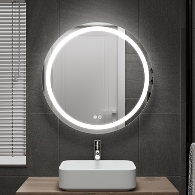 Circle-Shaped LED Bathroom Mirror