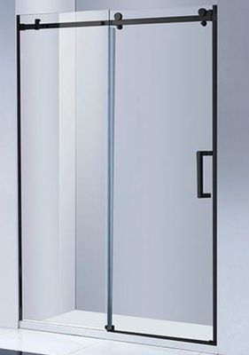 60" W x 72" H Frameless Sliding Shower Door, 10MM (3/8") Tempered Glass, Stainless Steel Hardware