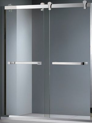 48" W x 72" H Framed Sliding Shower Door, Both Sides, 8mm Thick Tempered Glass