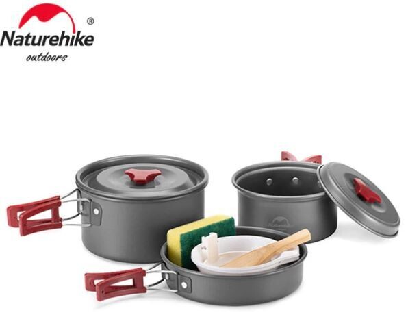 Naturehike Cookware Camping Set 4 in 1 For 2-3 Person NH15T203-G