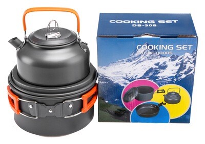 Camping Cooking Set with Tea Pot for 1 Person -  DS-308