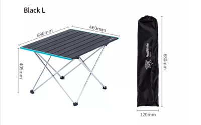 Naturehike Camping Mini Folding Table (Black) - LARGE