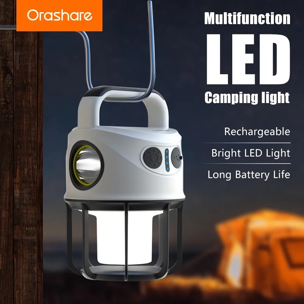 Orashare Rechargeable Camping Emergency Outdoor Light LED Floodlight
