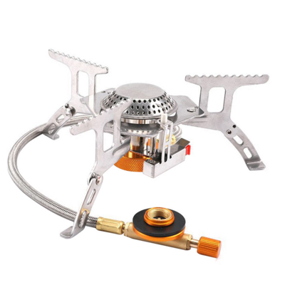 Camping Portable Outdoor Folding Stove with Butane Adapter