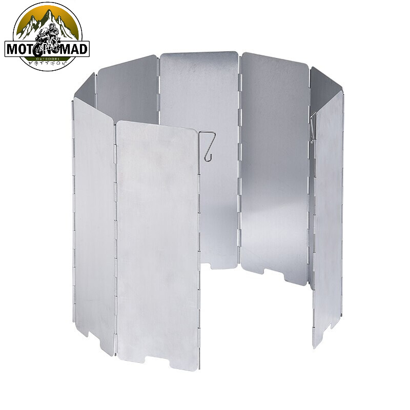 Ultralight Outdoor 10 Plates Foldable Wind Shield for Camping Stoves