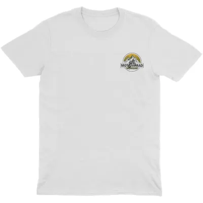 MOTONOMAD OUTDOORS T-SHIRT WHITE (100% COTTON)