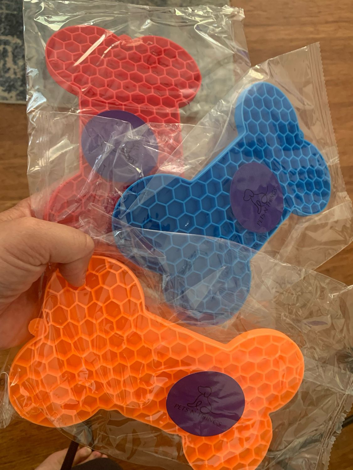 Bone Shape Licky Mat - Multi Colour