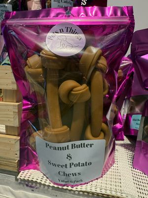 6 Inch Peanut Butter &amp; Sweet Potato Chews Value 6 Pk