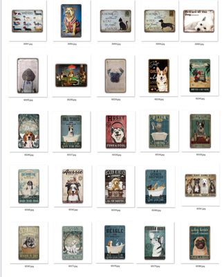 Animal Themed Tin Signs