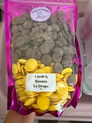 Banana & Carob Yo-Drops - Value 1kg Pack Banana & Carob Yo-Drops - Value 1kg Pack