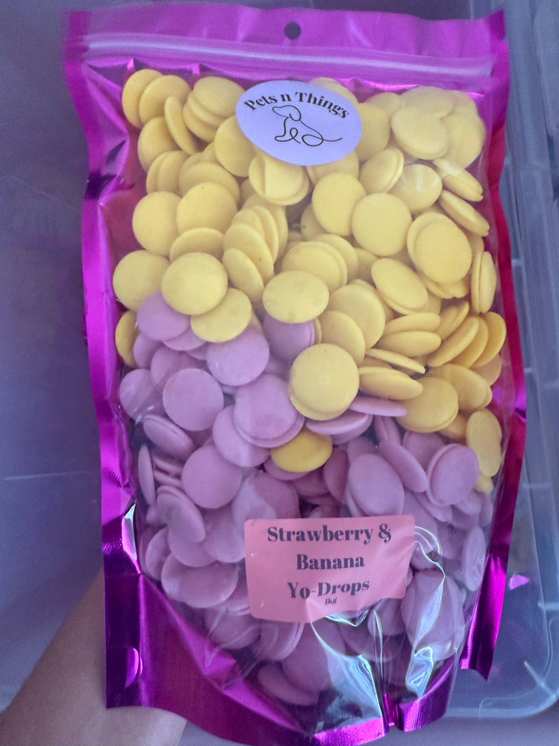 Strawberry &amp; Banana Yoghurt Drops 1kg Packs