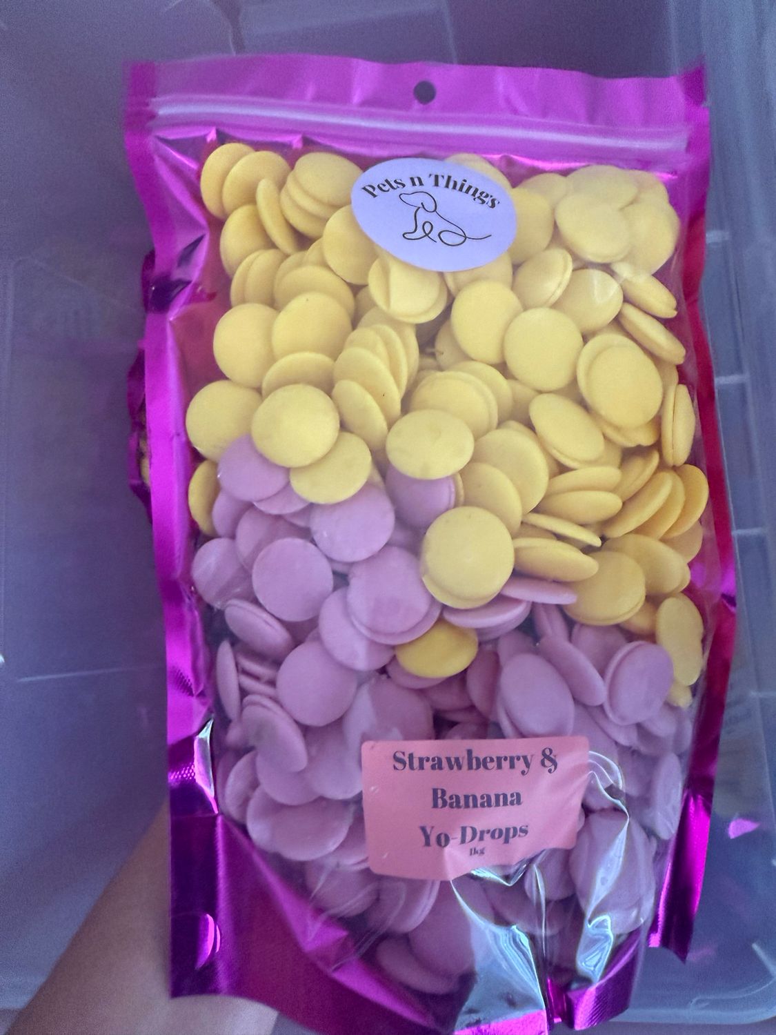 Strawberry &amp; Banana Yoghurt Drops 1kg Packs